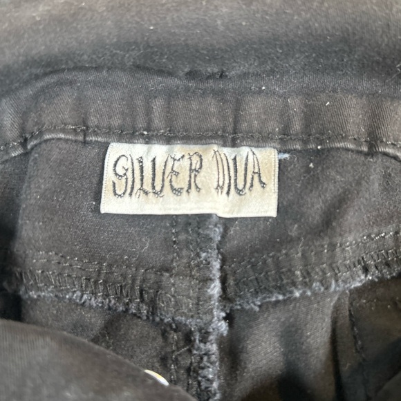 Black Embellished Jeans with Silver Accents - Picture 5 of 8